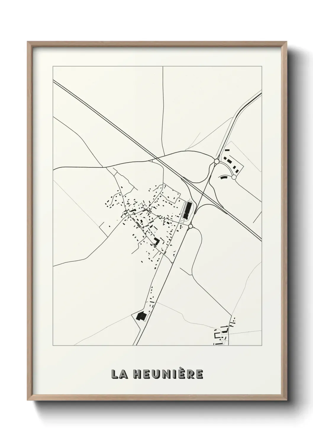 Un poster carte La Heunière