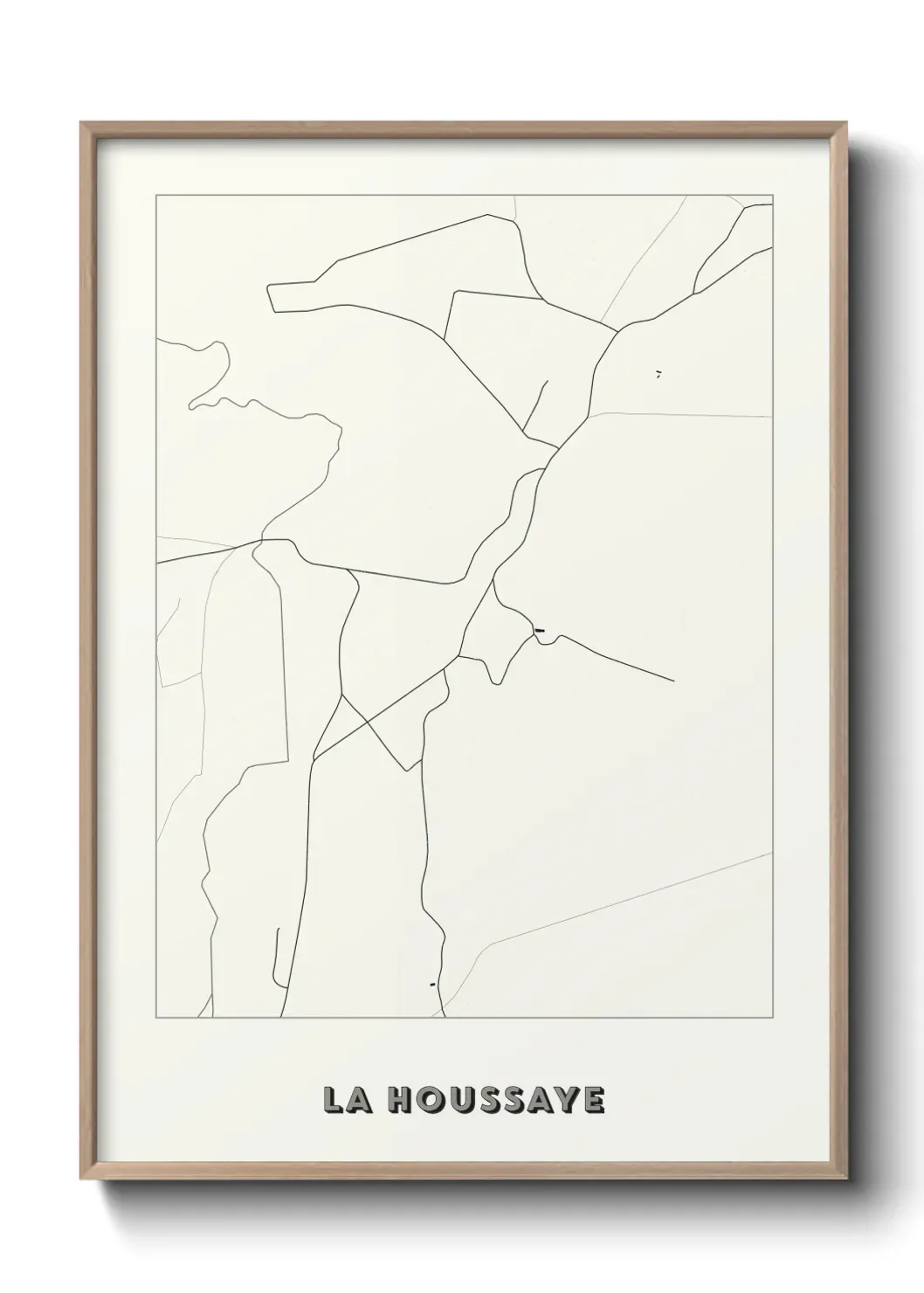 Un poster carte La Houssaye