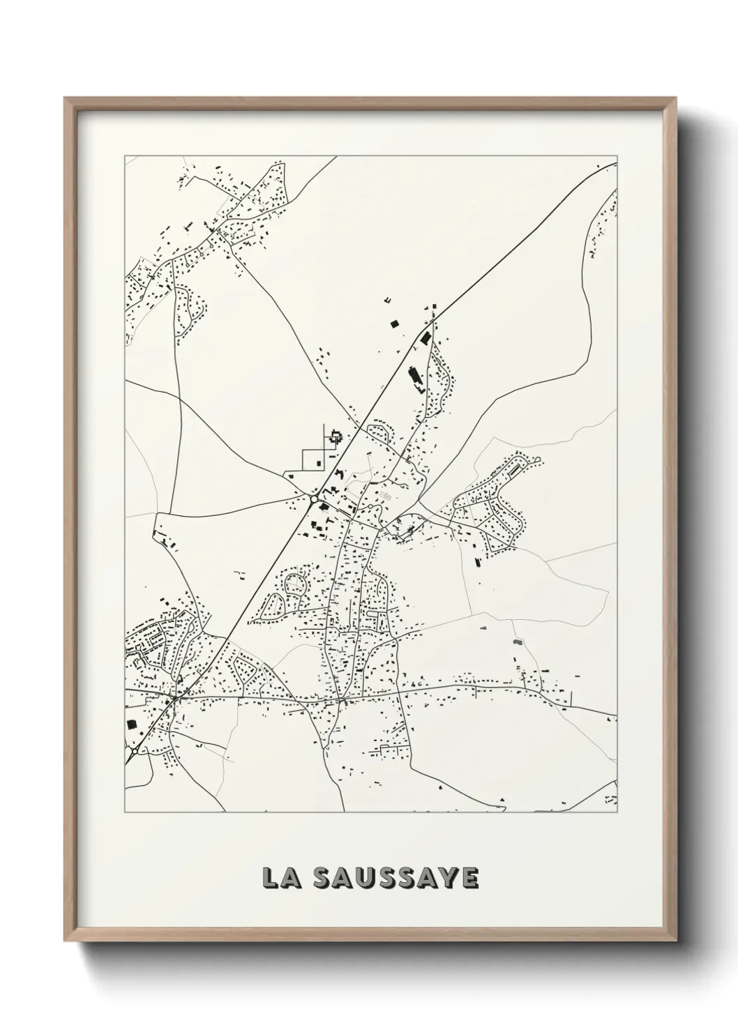 Un poster carte La Saussaye