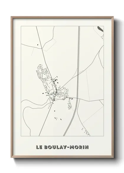 Une affiche de carte sur Le Boulay-Morin