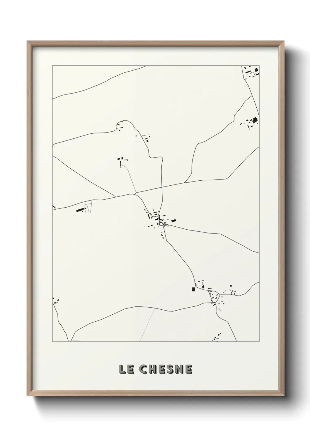 Un poster carte Le Chesne