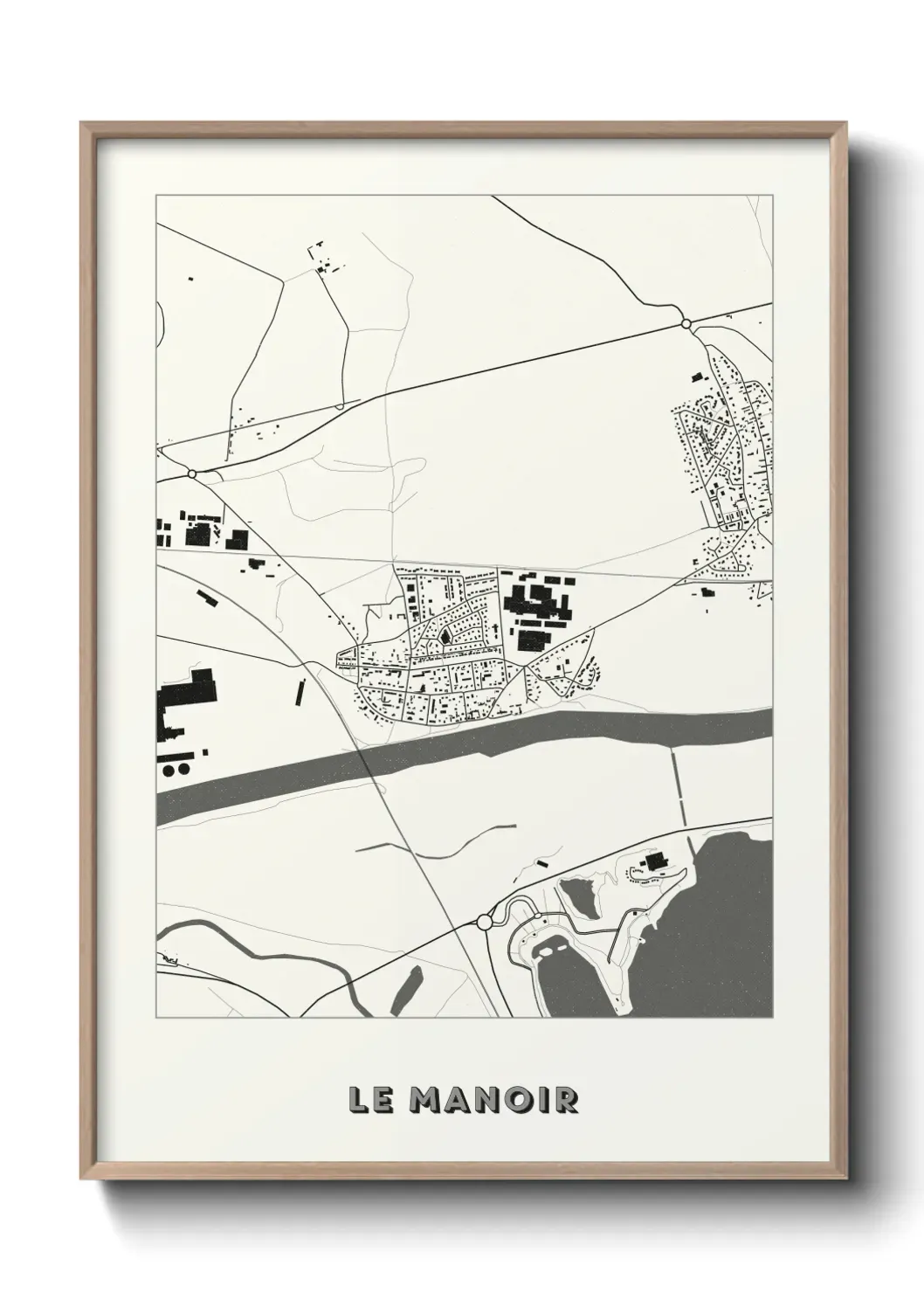 Un poster carte Le Manoir