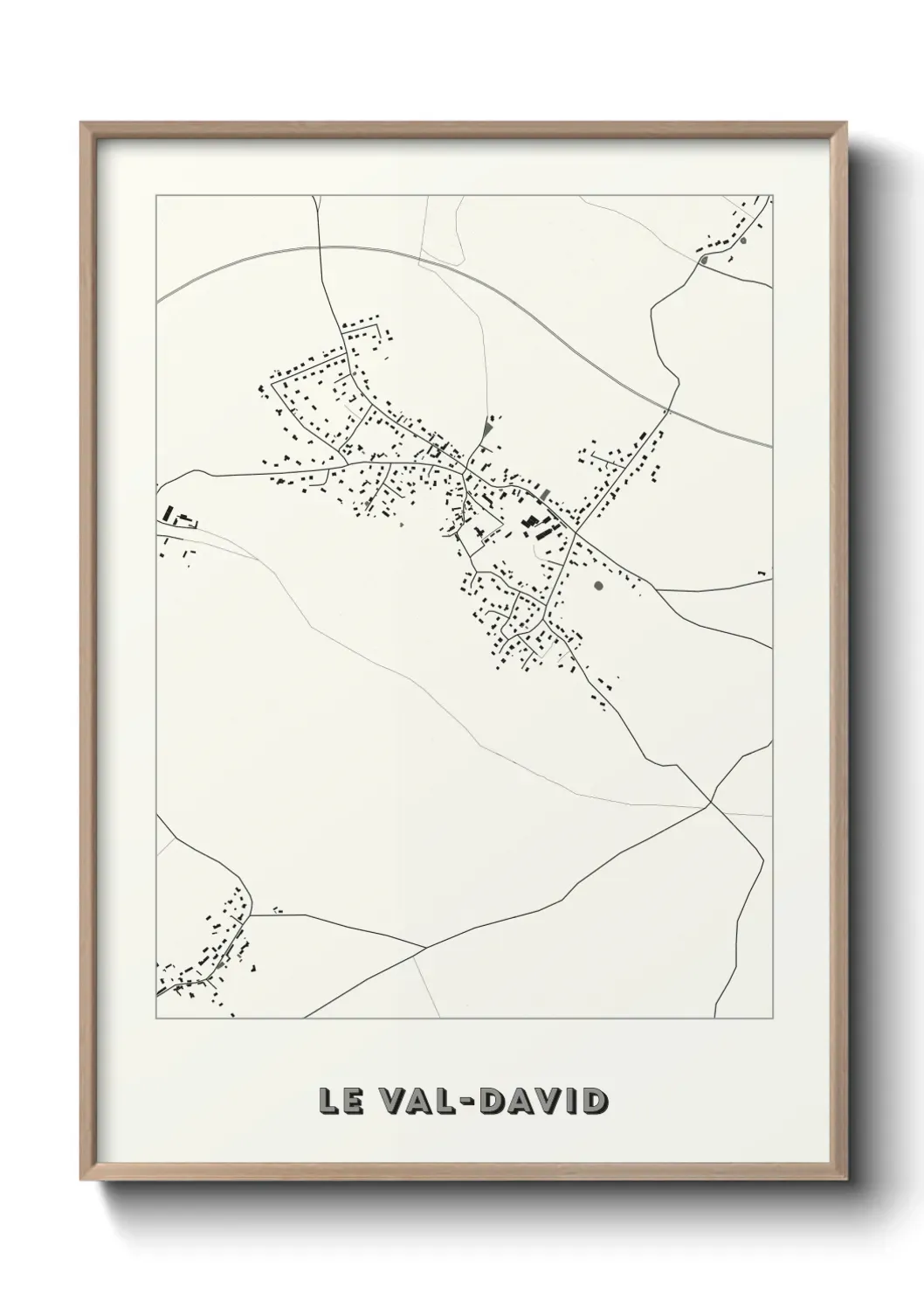 Un poster carte Le Val-David
