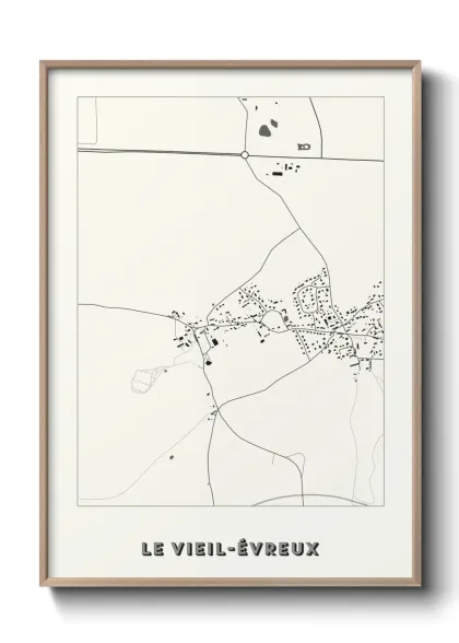 Une affiche de carte sur Le Vieil-Évreux