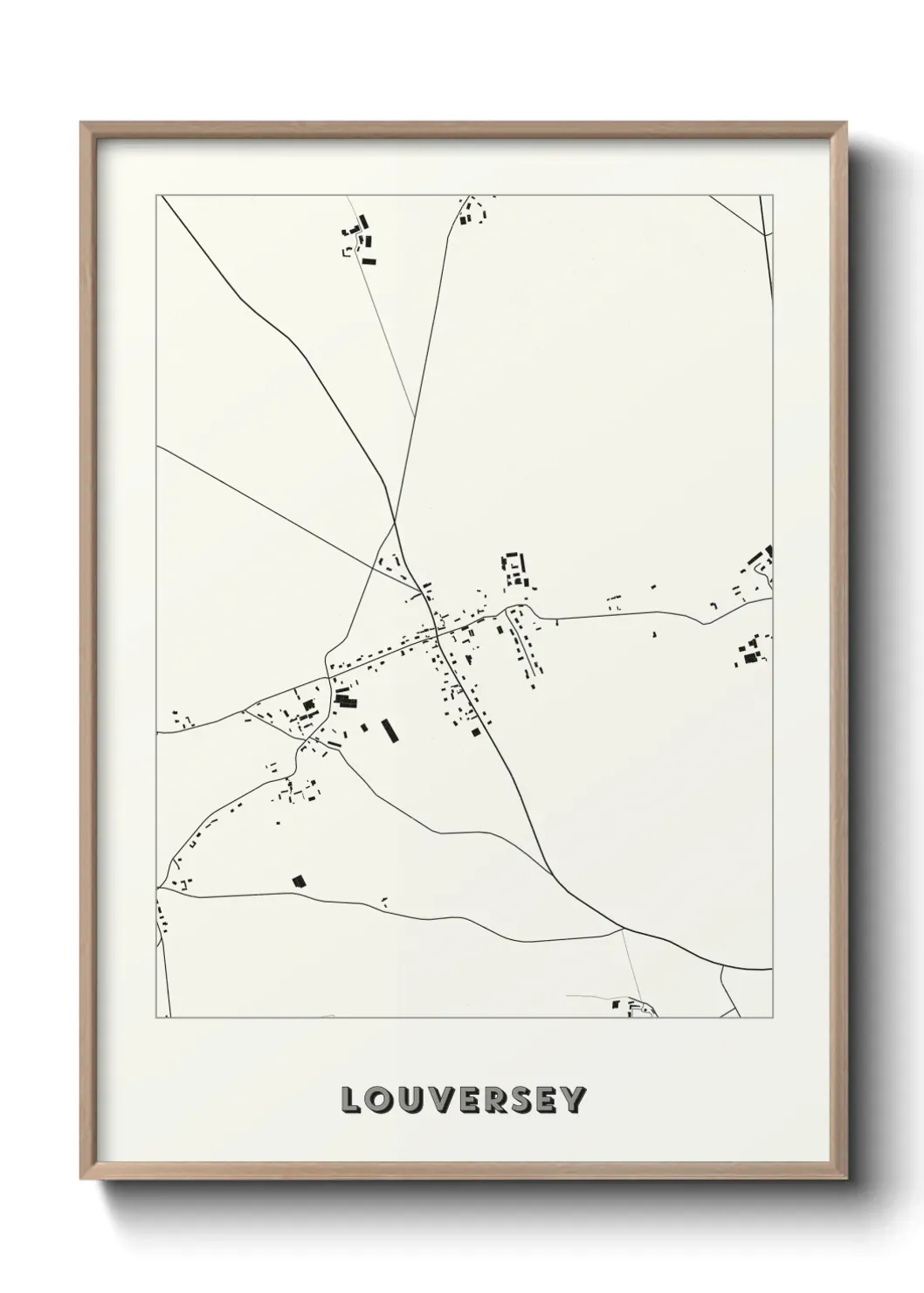 Un poster carte Louversey