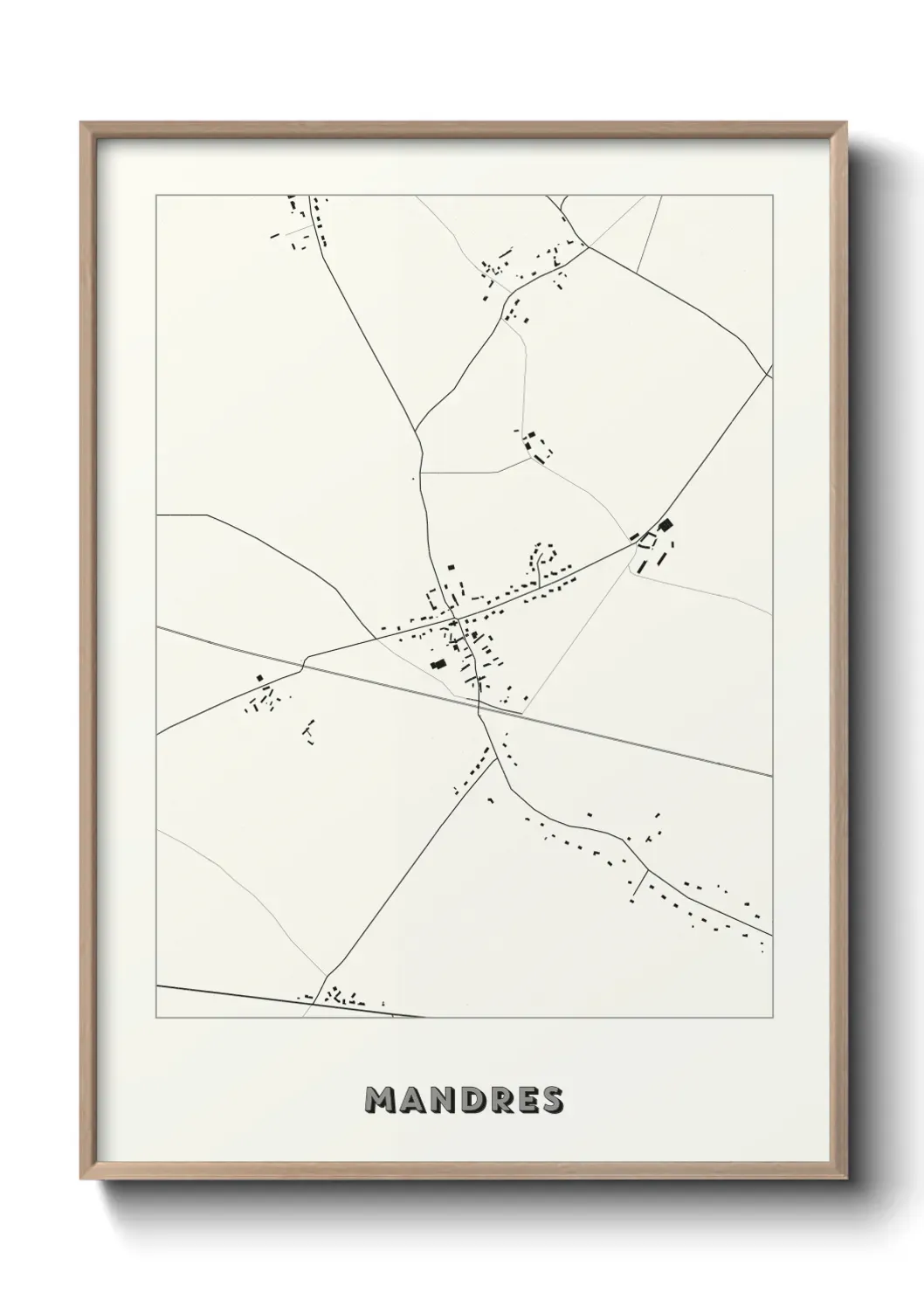 Un poster carte Mandres