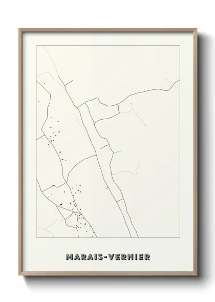 Une affiche de carte sur Marais-Vernier