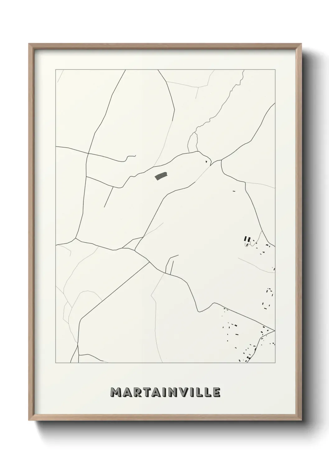 Un poster carte Martainville