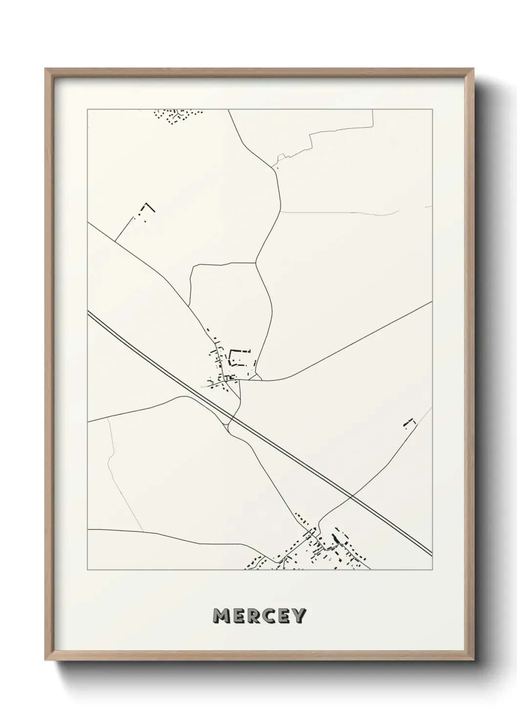 Un poster carte Mercey
