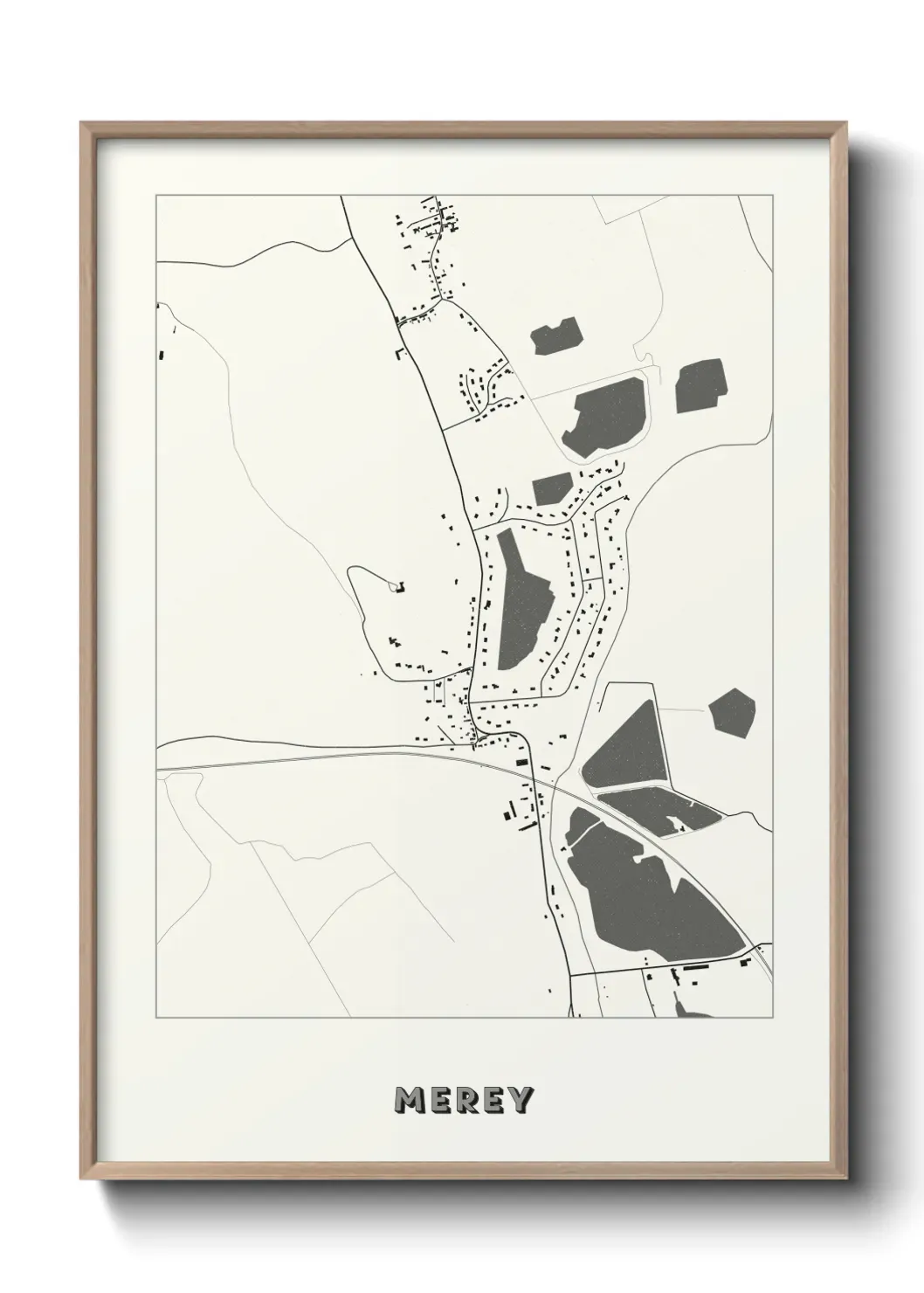 Un poster carte Merey