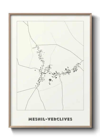 Une affiche de carte sur Mesnil-Verclives