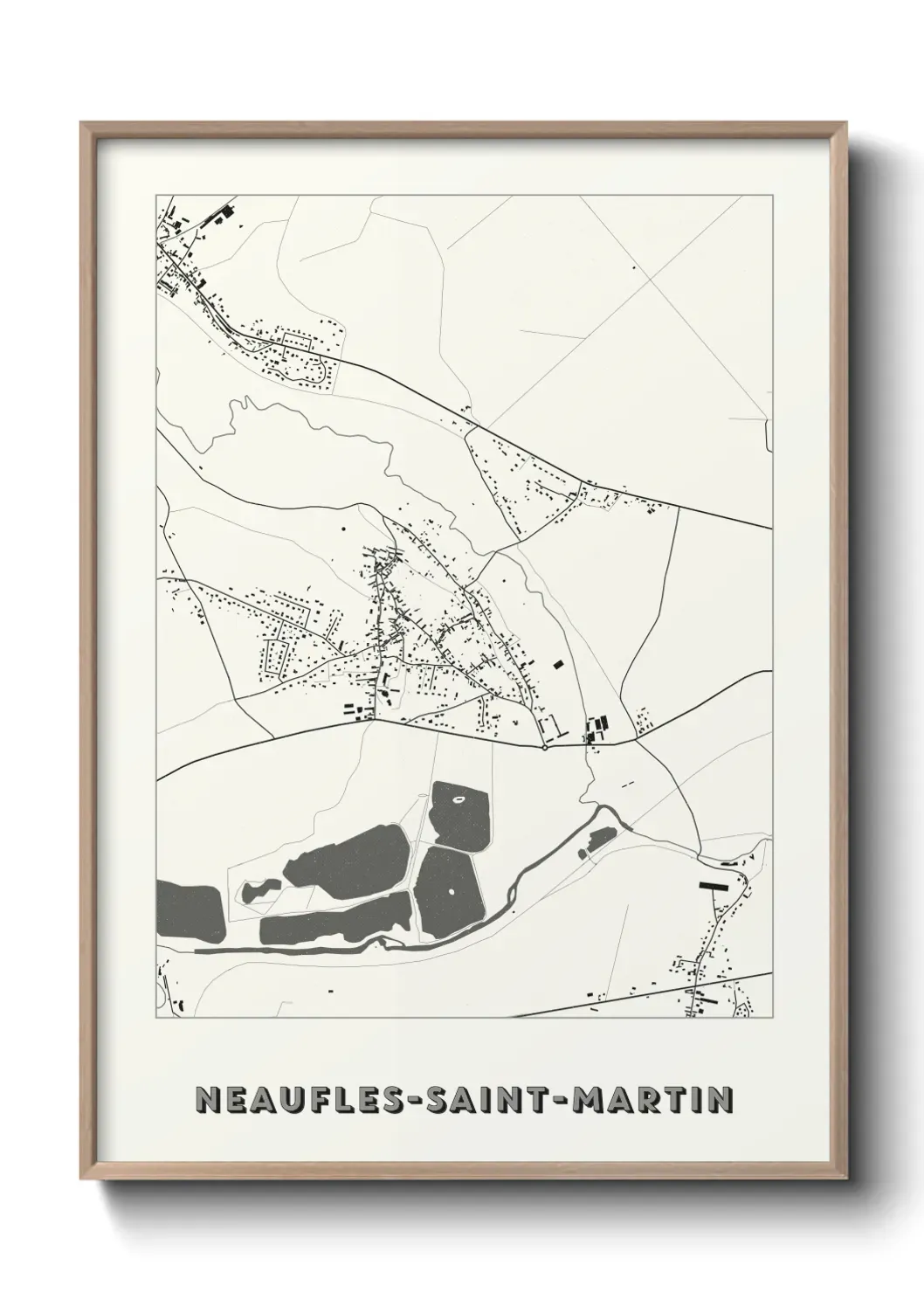 Un poster carte Neaufles-Saint-Martin