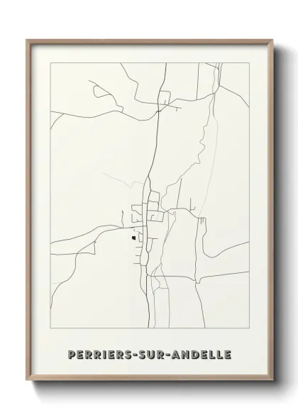 Une affiche de carte sur Perriers-sur-Andelle