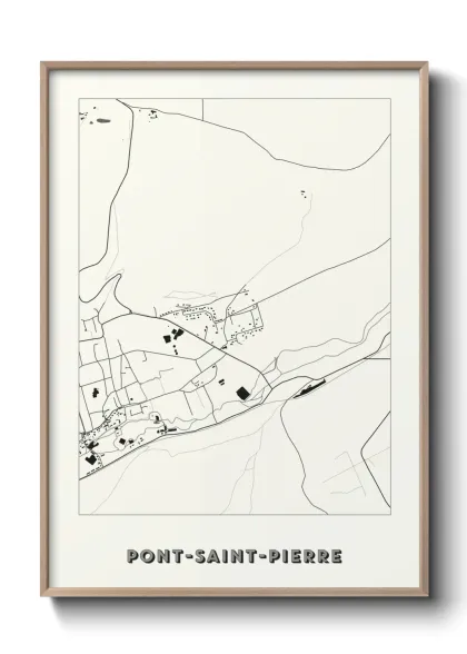 Une affiche de carte sur Pont-Saint-Pierre