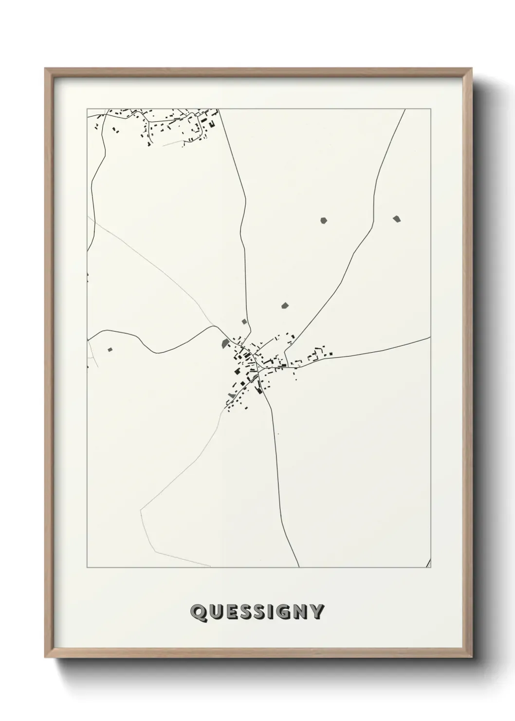 Un poster carte Quessigny