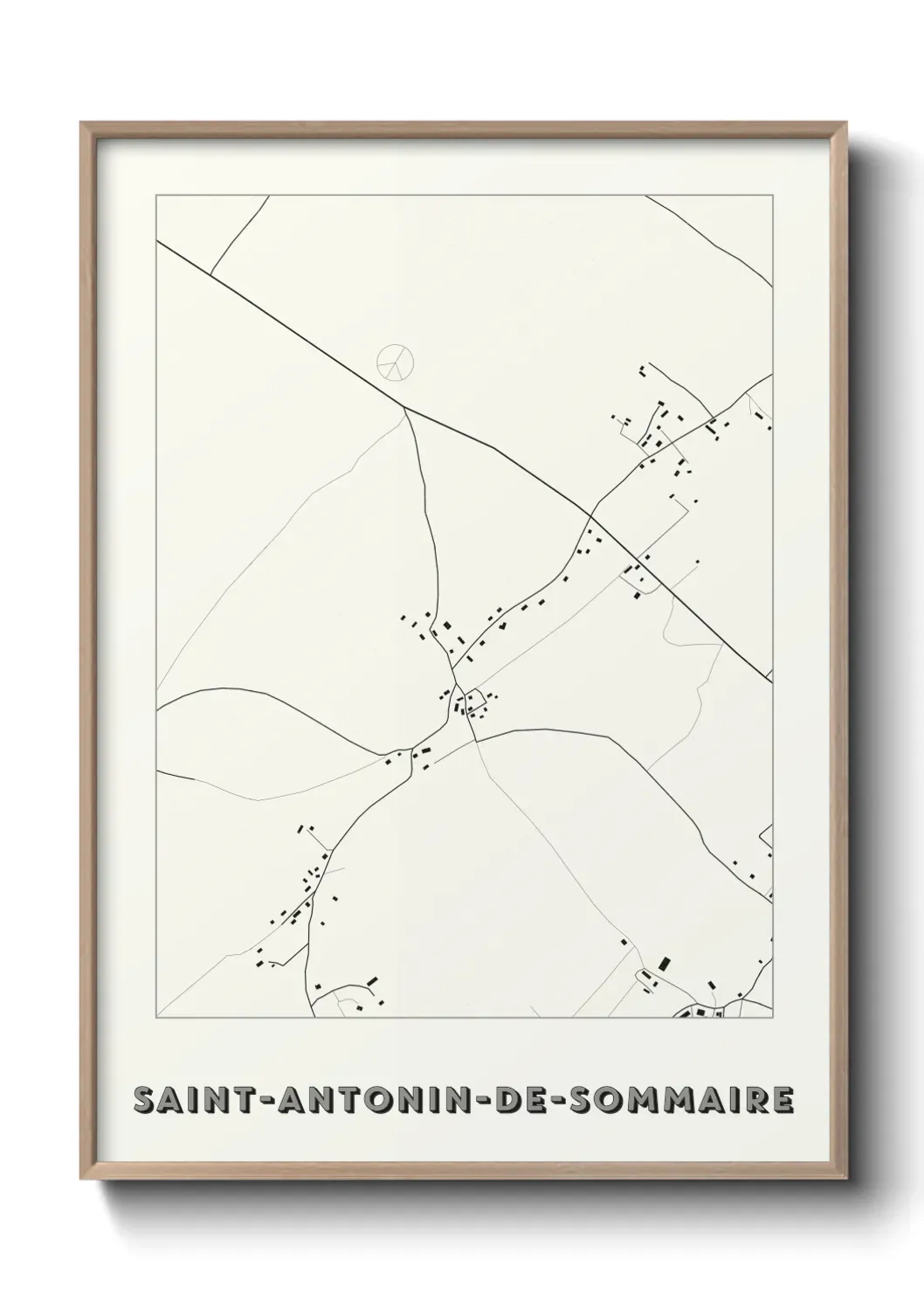 Un poster carte Saint-Antonin-de-Sommaire