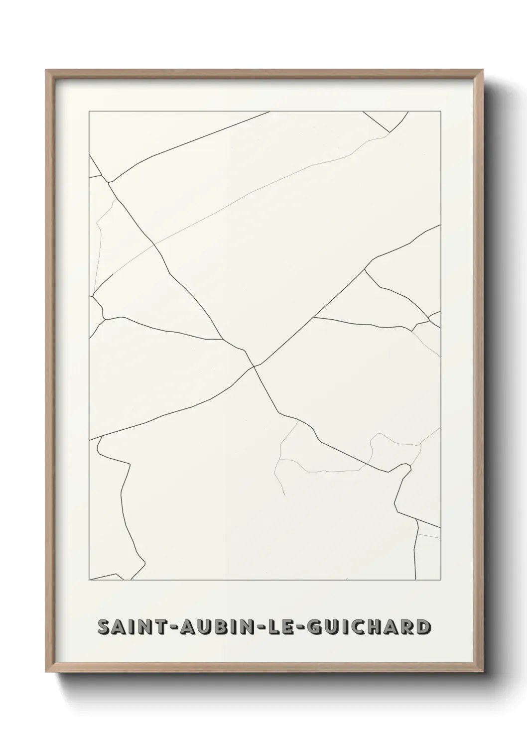 Un poster carte Saint-Aubin-le-Guichard