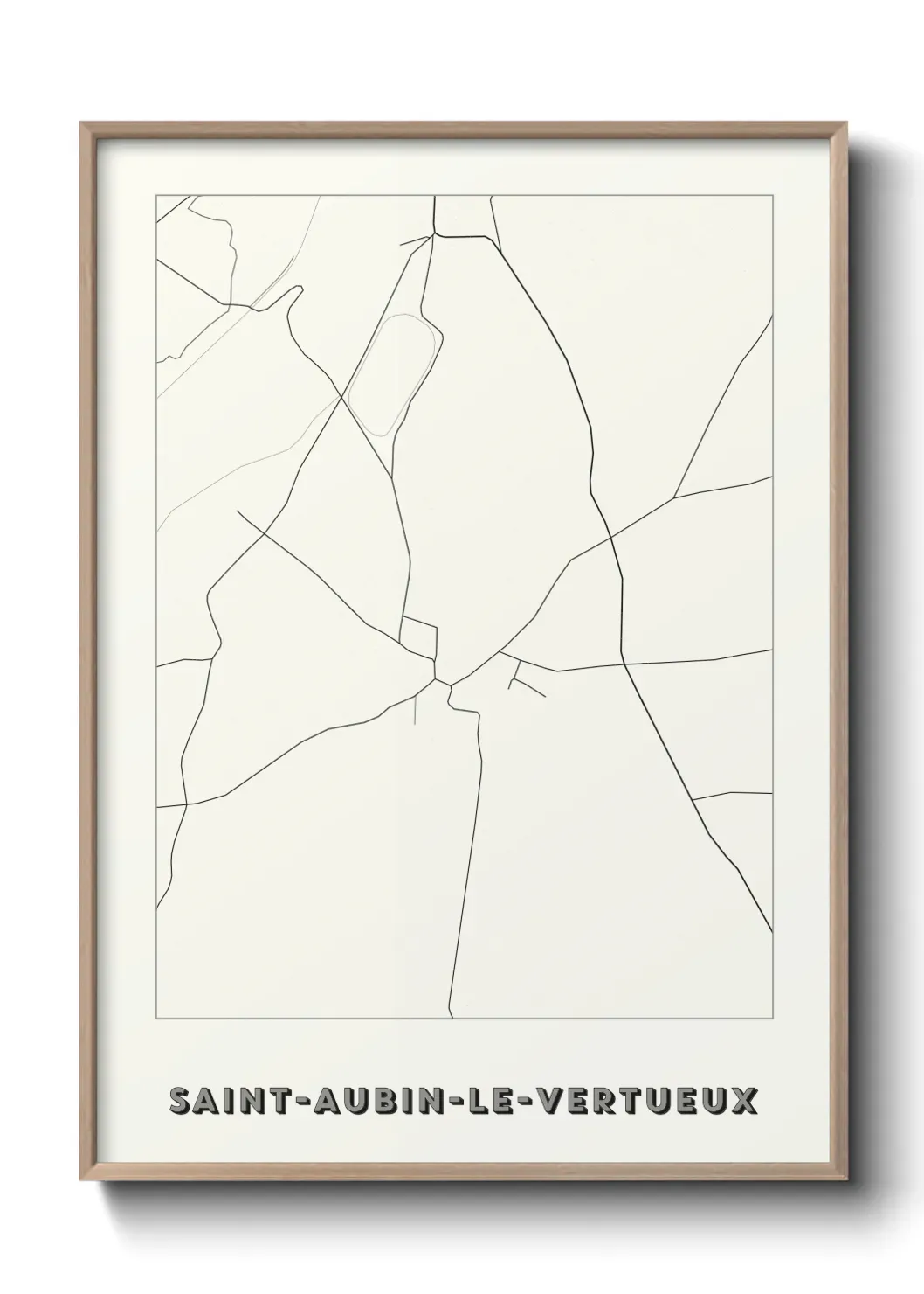 Un poster carte Saint-Aubin-le-Vertueux