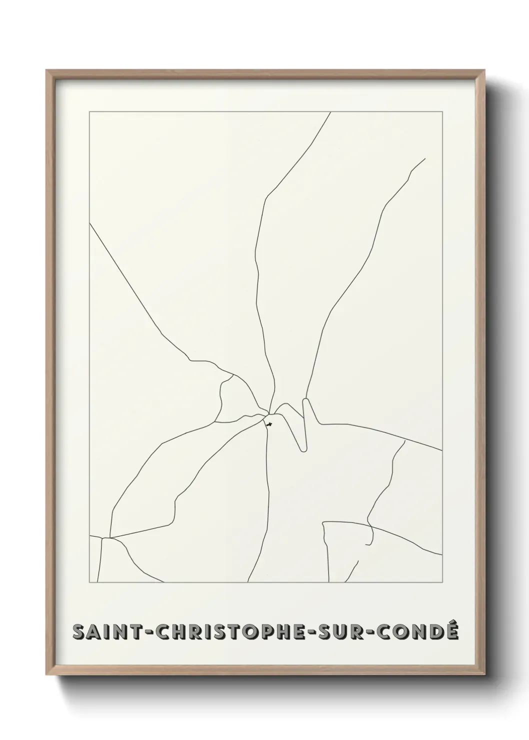Un poster carte Saint-Christophe-sur-Condé