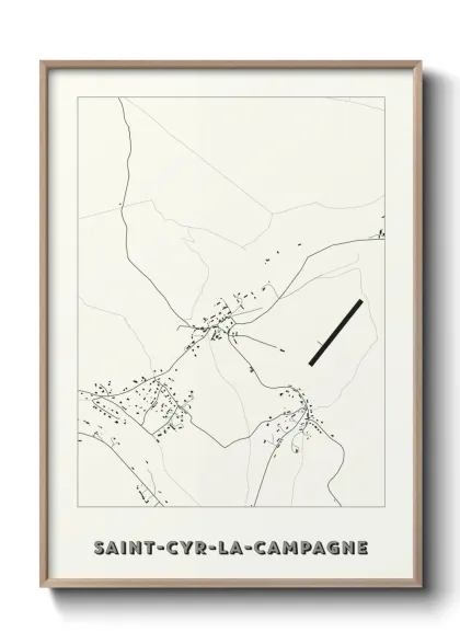 Une affiche de carte sur Saint-Cyr-la-Campagne