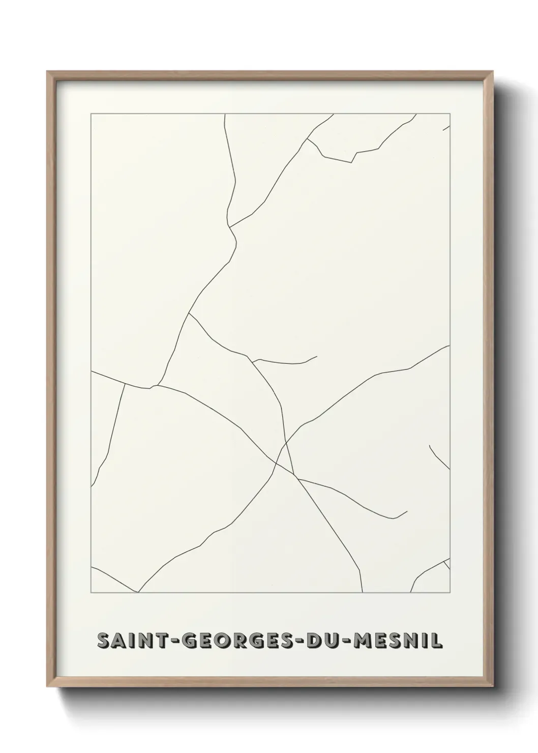 Un poster carte Saint-Georges-du-Mesnil