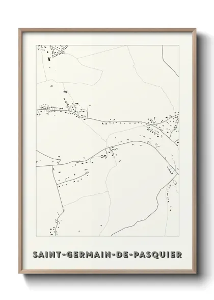 Une affiche de carte sur Saint-Germain-de-Pasquier