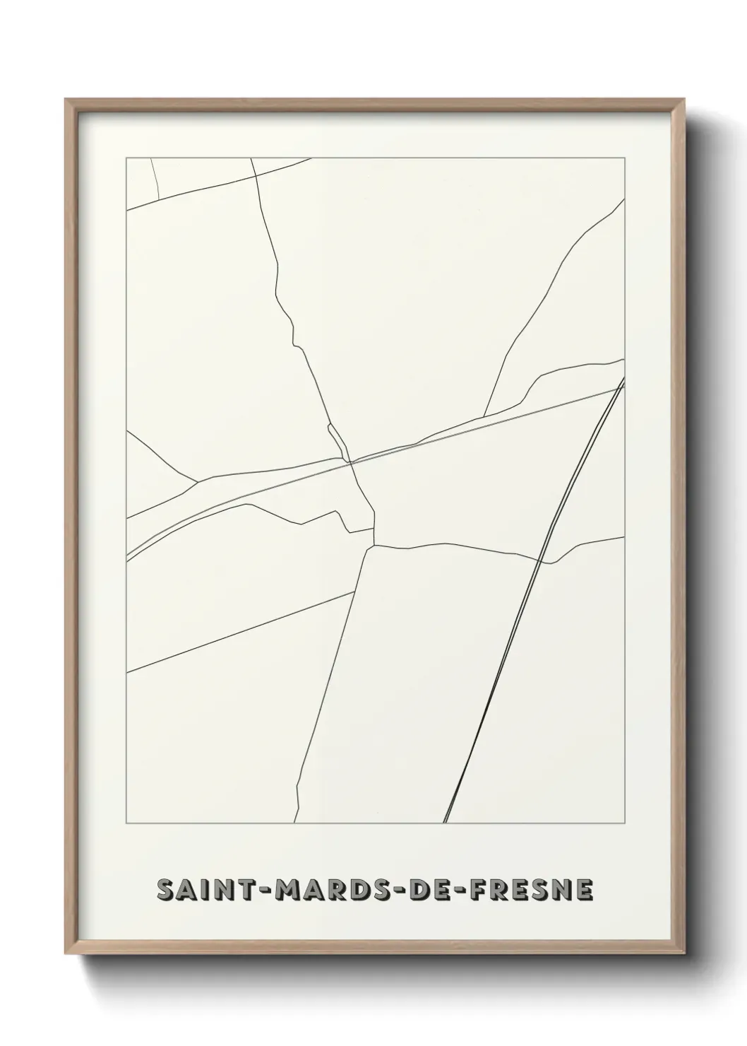Un poster carte Saint-Mards-de-Fresne