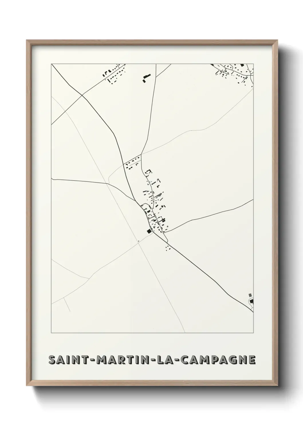 Un poster carte Saint-Martin-la-Campagne