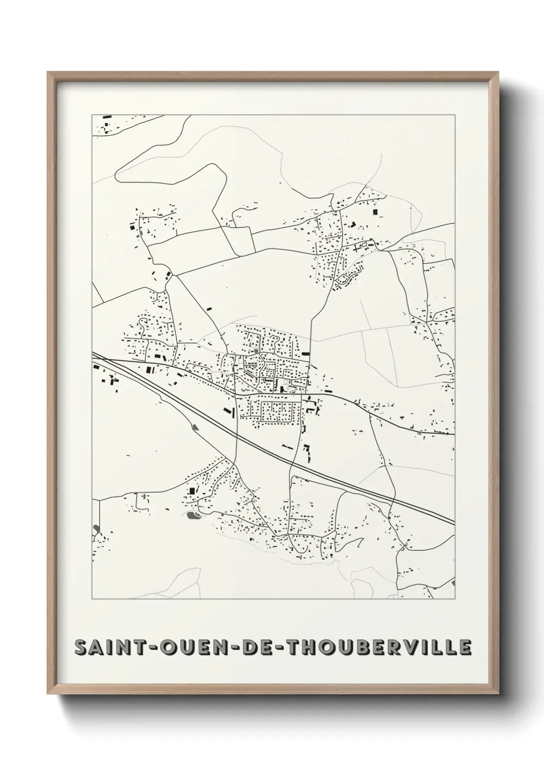 Un poster carteSaint-Ouen-de-Thouberville
