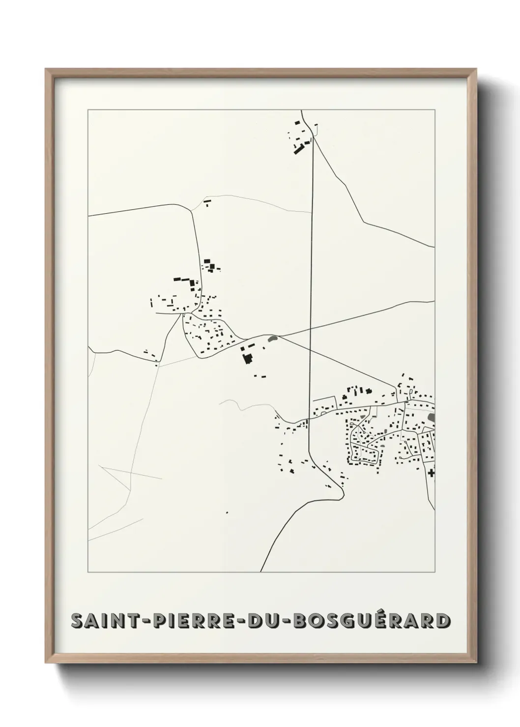 Un poster carte Saint-Pierre-du-Bosguérard