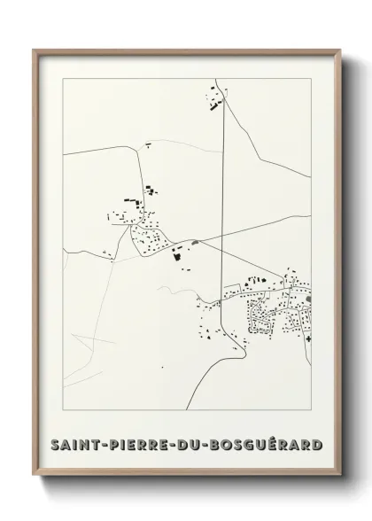 Une affiche de carte sur Saint-Pierre-du-Bosguérard