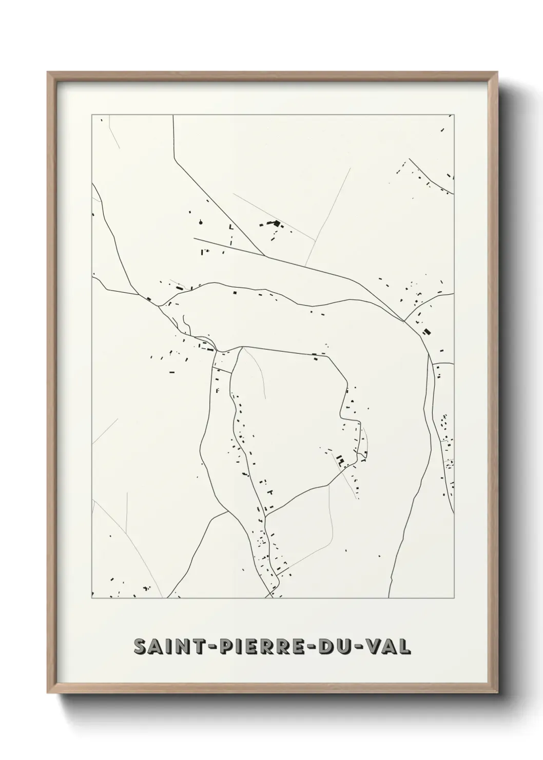 Un poster carte Saint-Pierre-du-Val