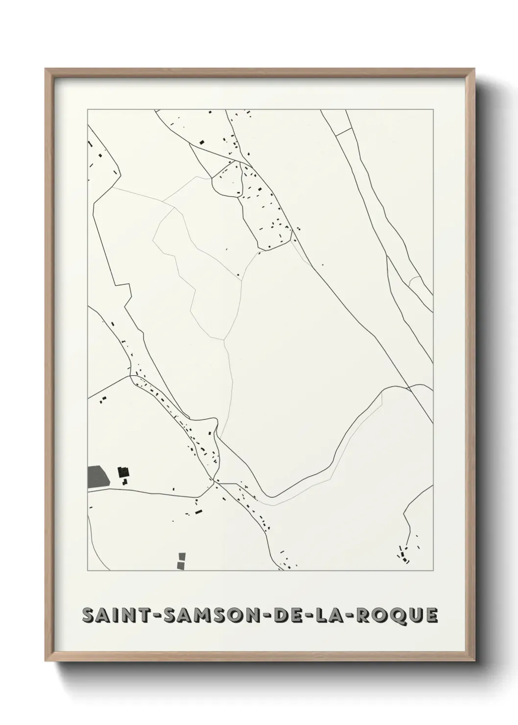 Un poster carte Saint-Samson-de-la-Roque