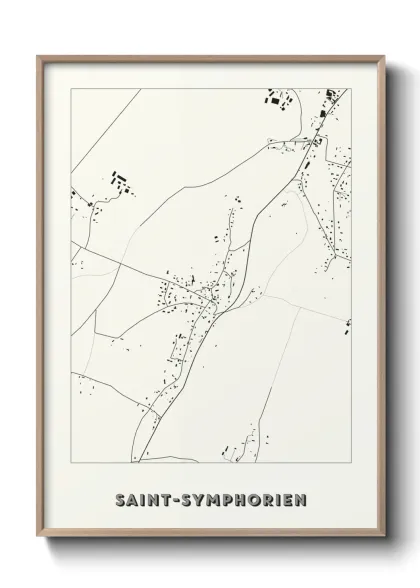 Une affiche de carte sur Saint-Symphorien