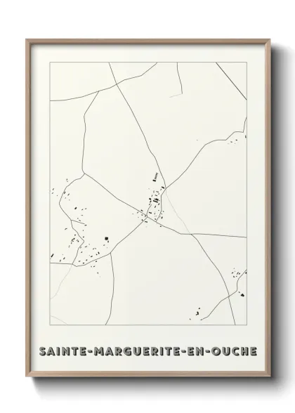 Une affiche de carte sur Sainte-Marguerite-en-Ouche