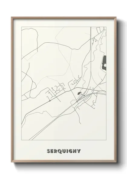 Une affiche de carte sur Serquigny
