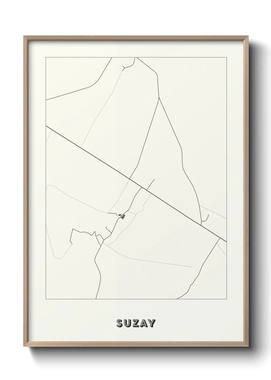 Un poster carte Suzay