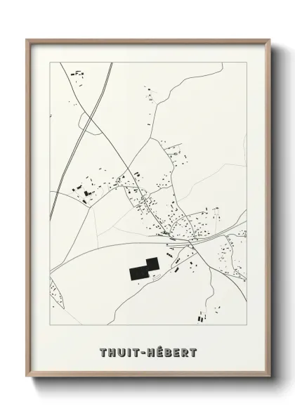 Une affiche de carte sur Thuit-Hébert