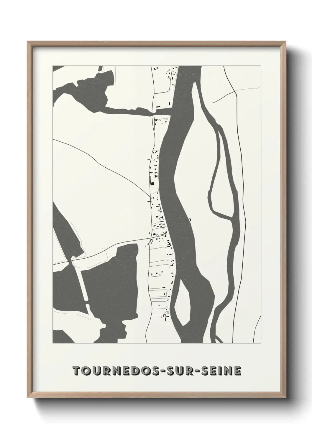 Un poster carte Tournedos-sur-Seine