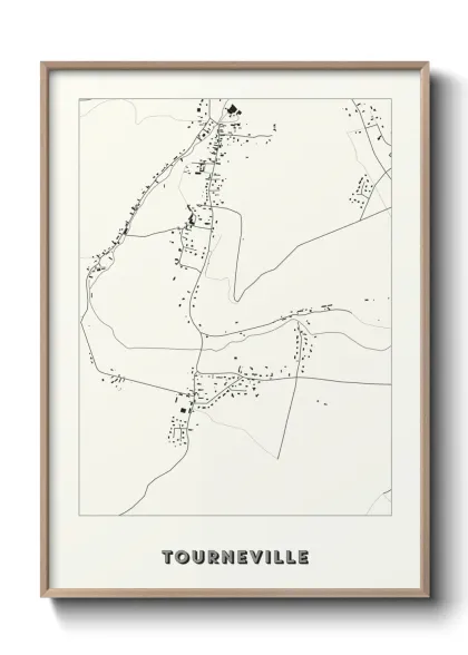 Une affiche de carte sur Tourneville