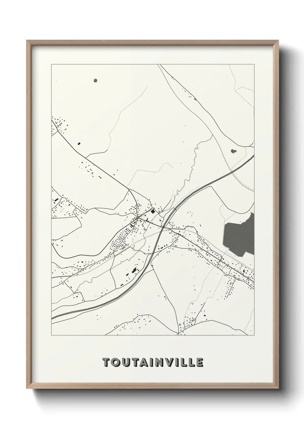 Un poster carte Toutainville
