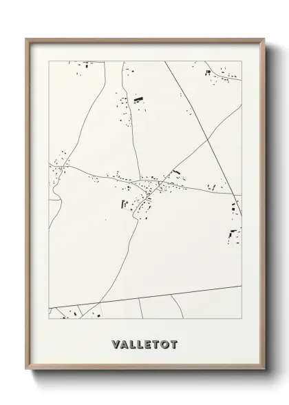 Une affiche de carte sur Valletot