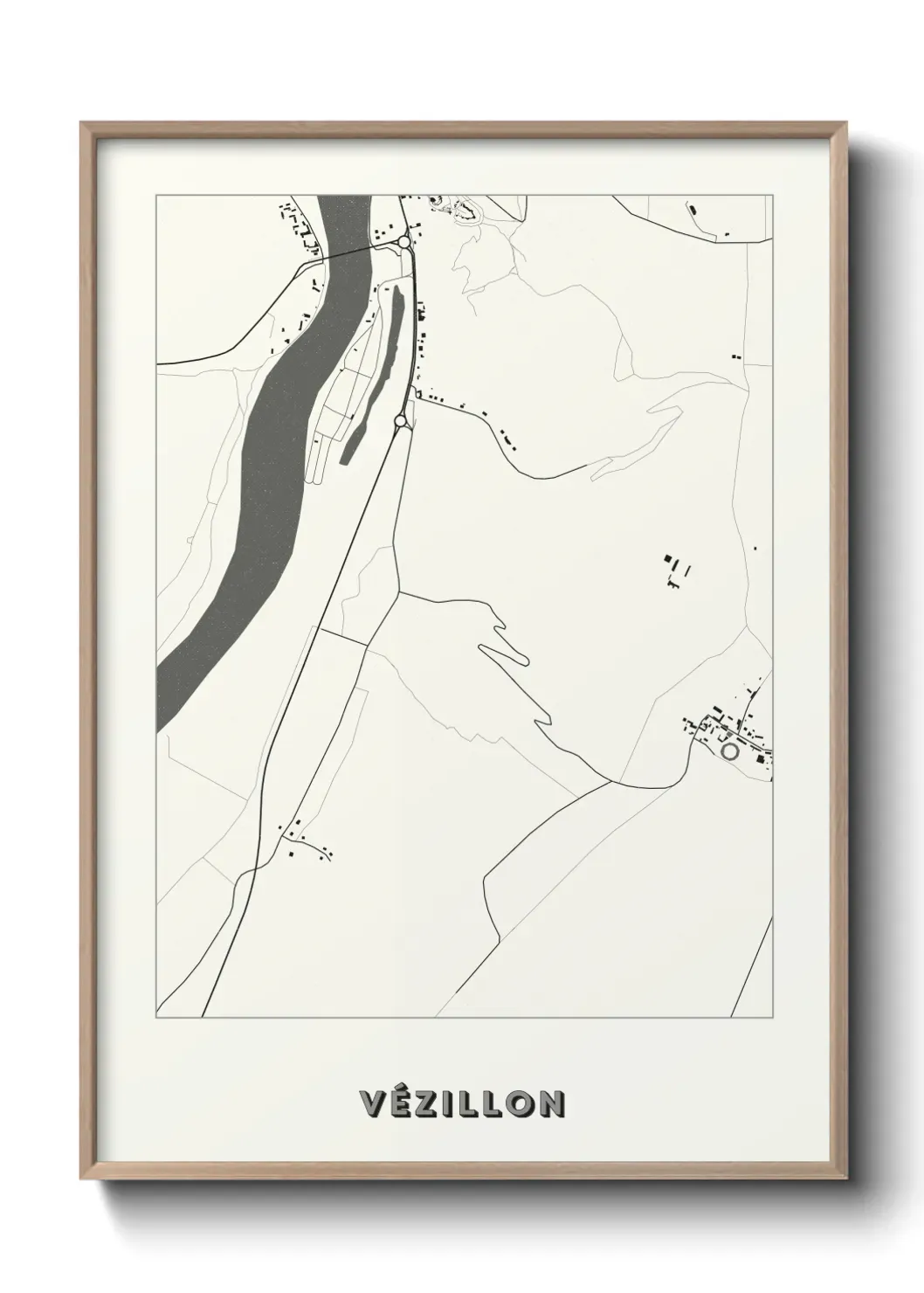 Un poster carte Vézillon