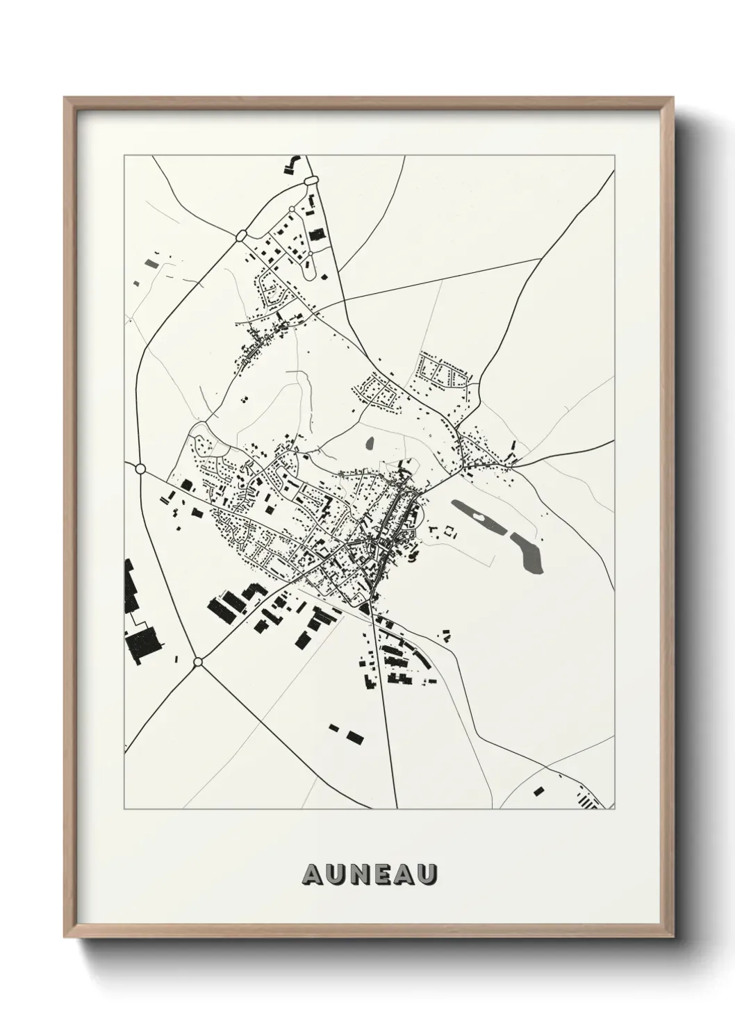 Un poster carte Auneau