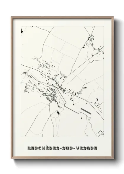 Une affiche de carte sur Berchères-sur-Vesgre