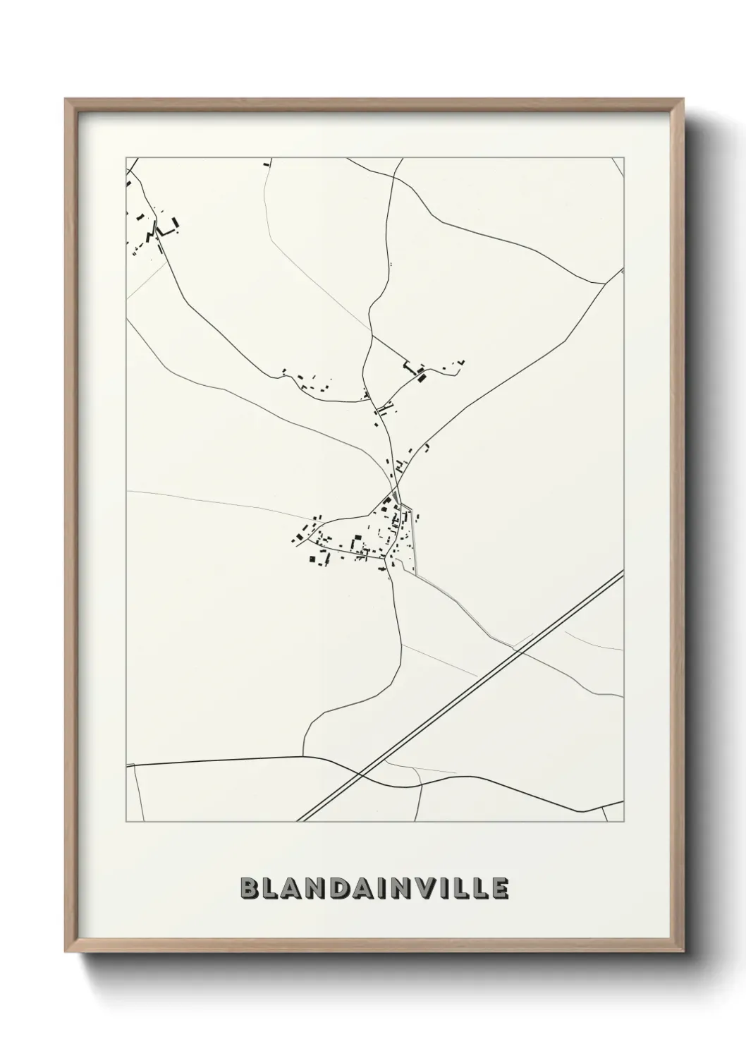 Un poster carte Blandainville