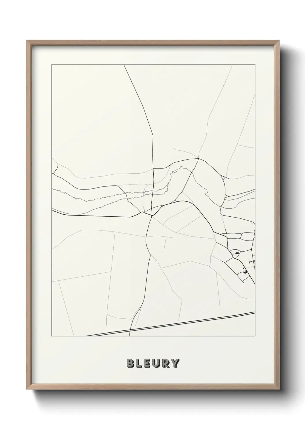 Un poster carte Bleury