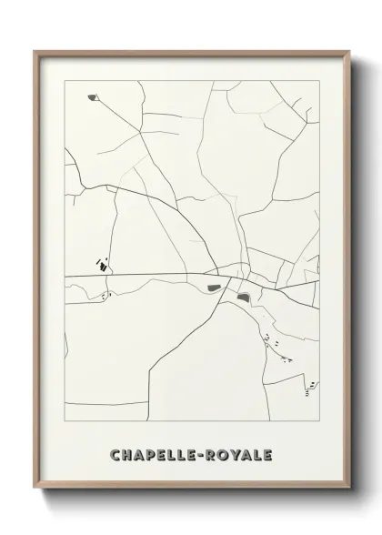 Une affiche de carte sur Chapelle-Royale