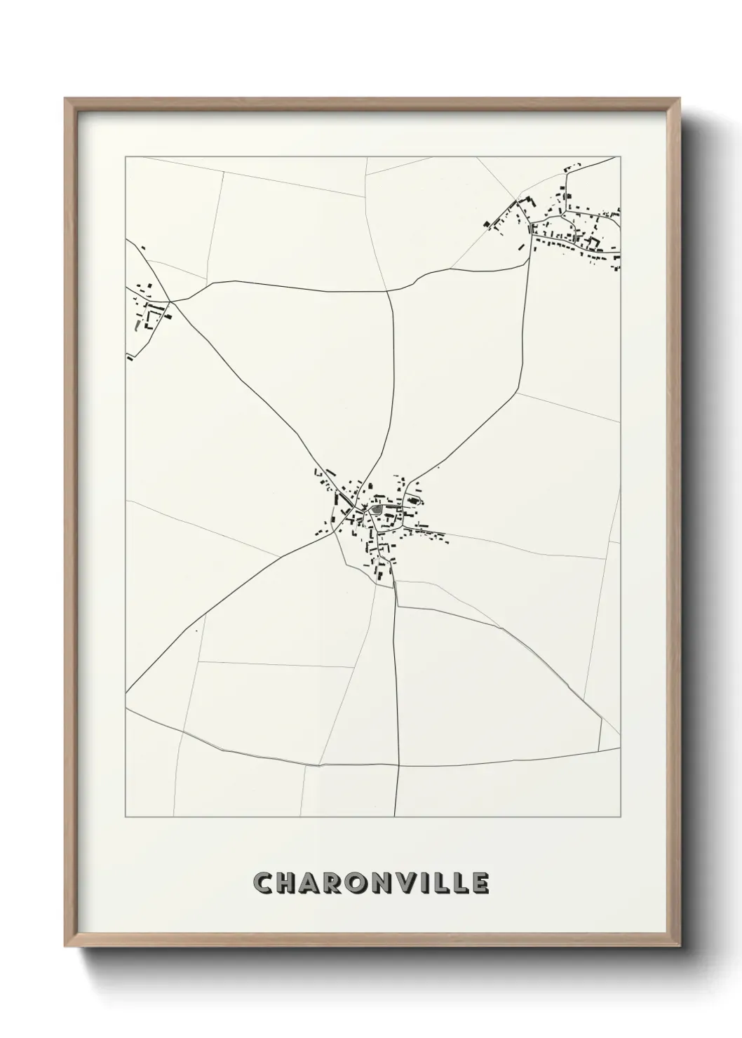 Un poster carte Charonville