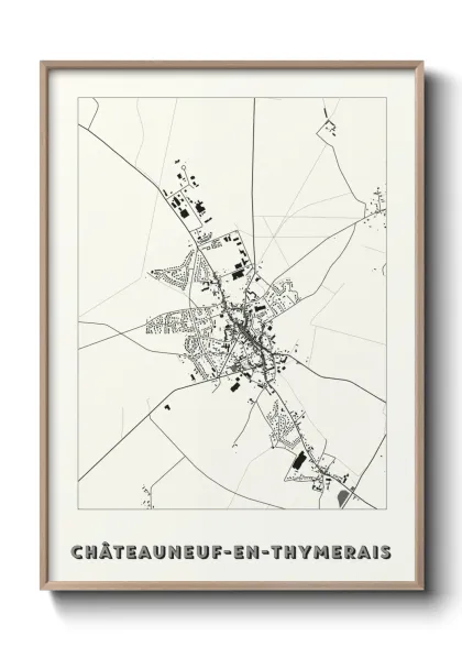 Une affiche de carte sur Châteauneuf-en-Thymerais
